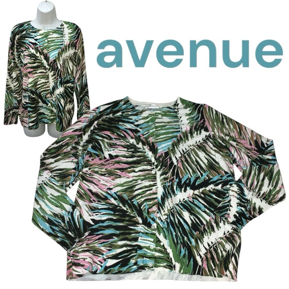 Avenue Multicolored Button Down Cardigan - Women’s 14/16 - Picture 14 of 14